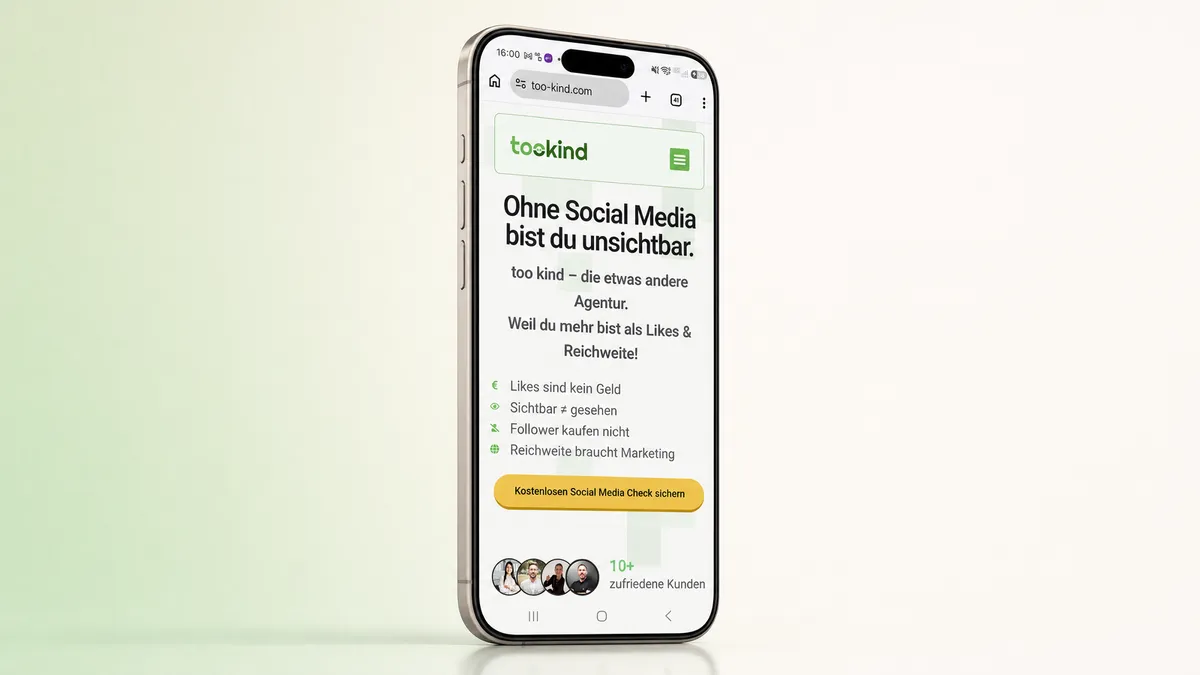 Too Kind — mockup 2